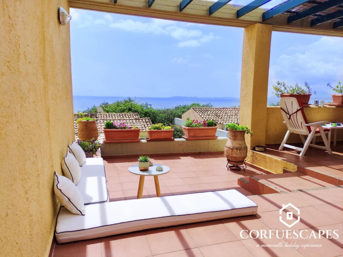 Mira El Mar By Corfuescapes Villa Barbati Exteriör bild