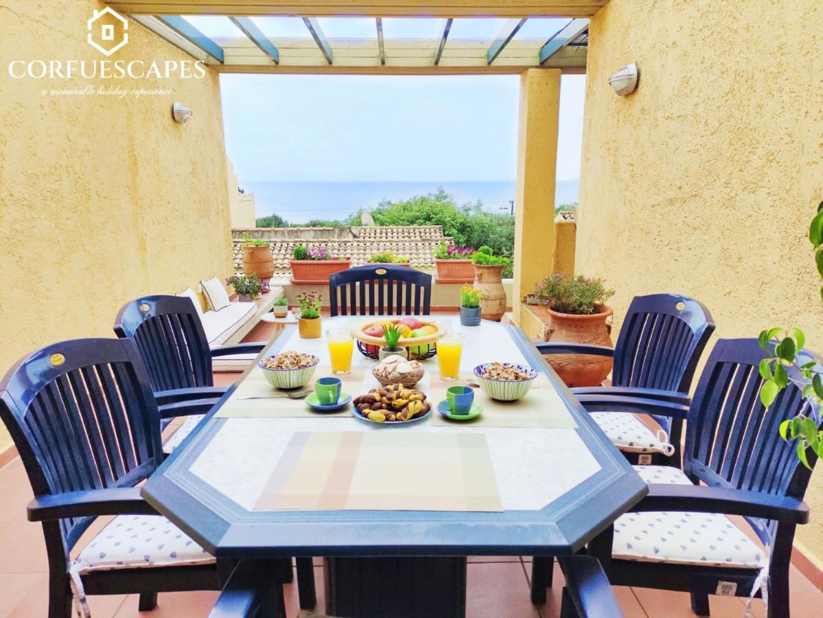 Mira El Mar By Corfuescapes Villa Barbati Exteriör bild